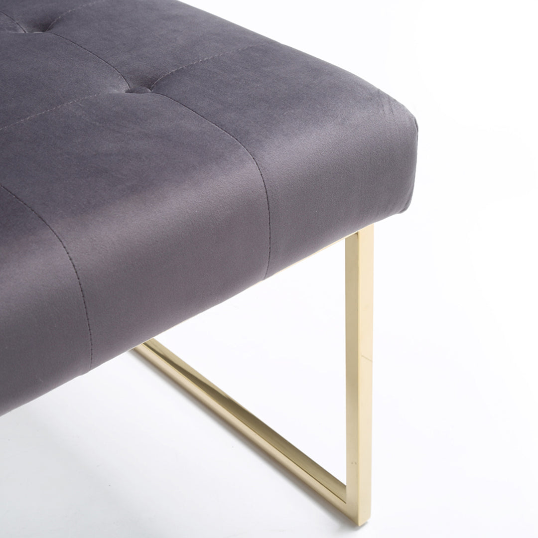 Legend Modern Grey Fabric & Gold Dining Chair (Set of 2)