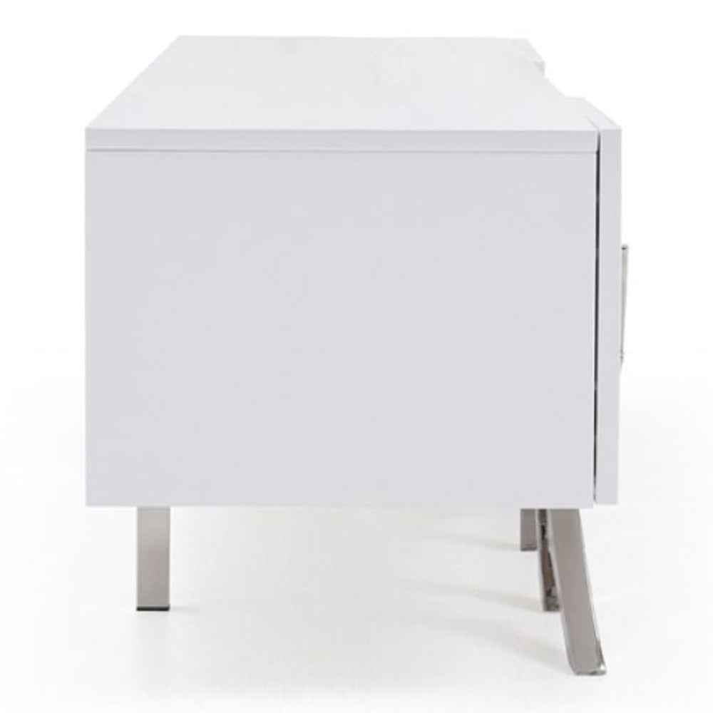 Legend - 87"-Wide Modern White TV Stand - View 7