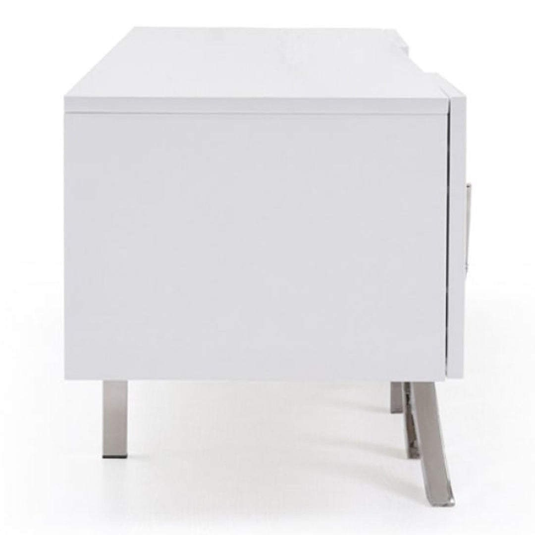 Legend - 87"-Wide Modern White TV Stand