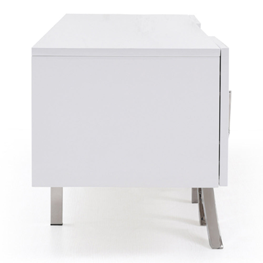 Legend 79"-Wide Modern White TV Stand - View 8