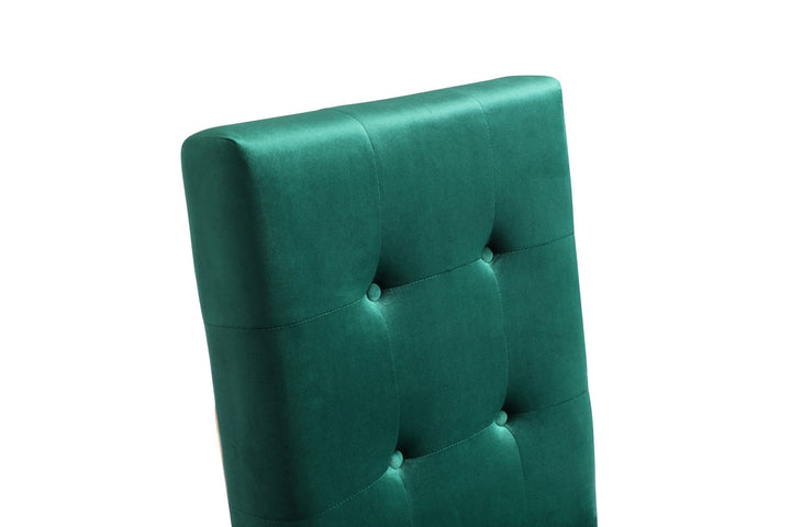Legend Modern Green Velvet &amp; Rosegold Dining Chair (Set of 2)