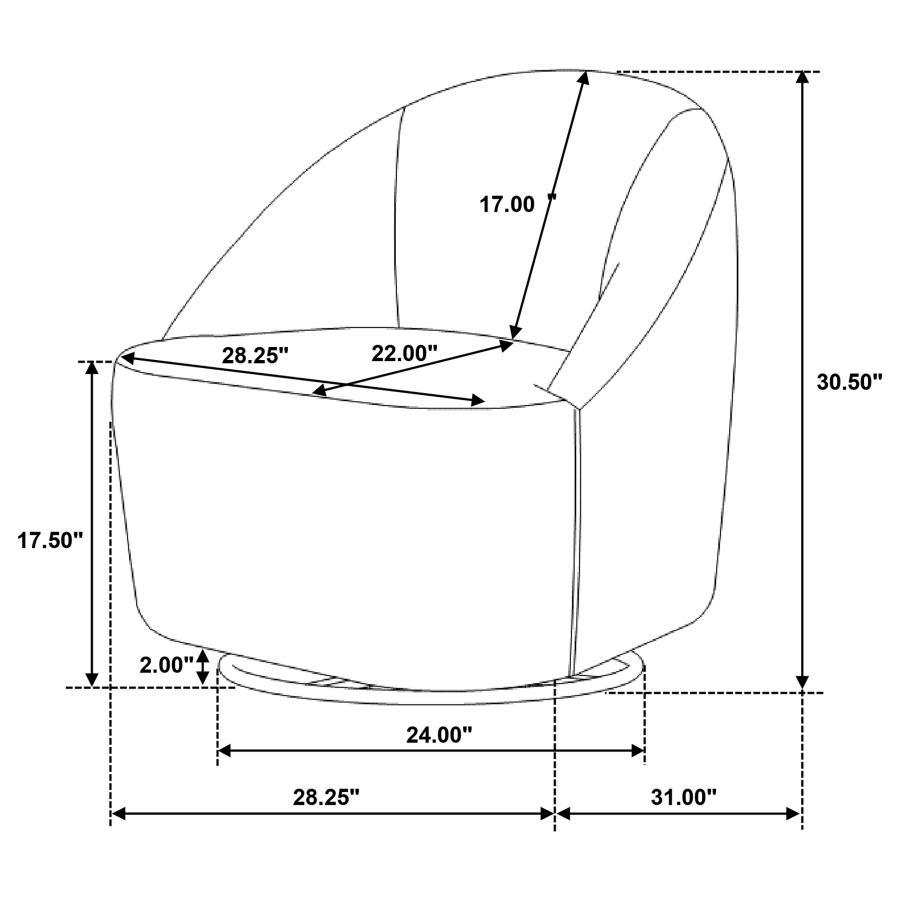 Leon - Upholstered Barrel Accent Swivel Chair - Mustard Yellow Swivel Chair modern furniture Contempo Furniture
