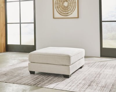 Lerenza Oversized Accent Ottoman - Beige | Ashley