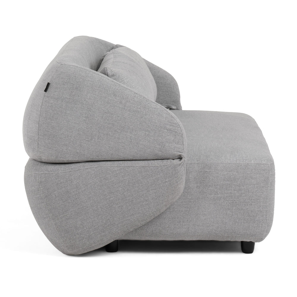 Lerner - Modern Light Grey Fabric Sofa Bed - View 4