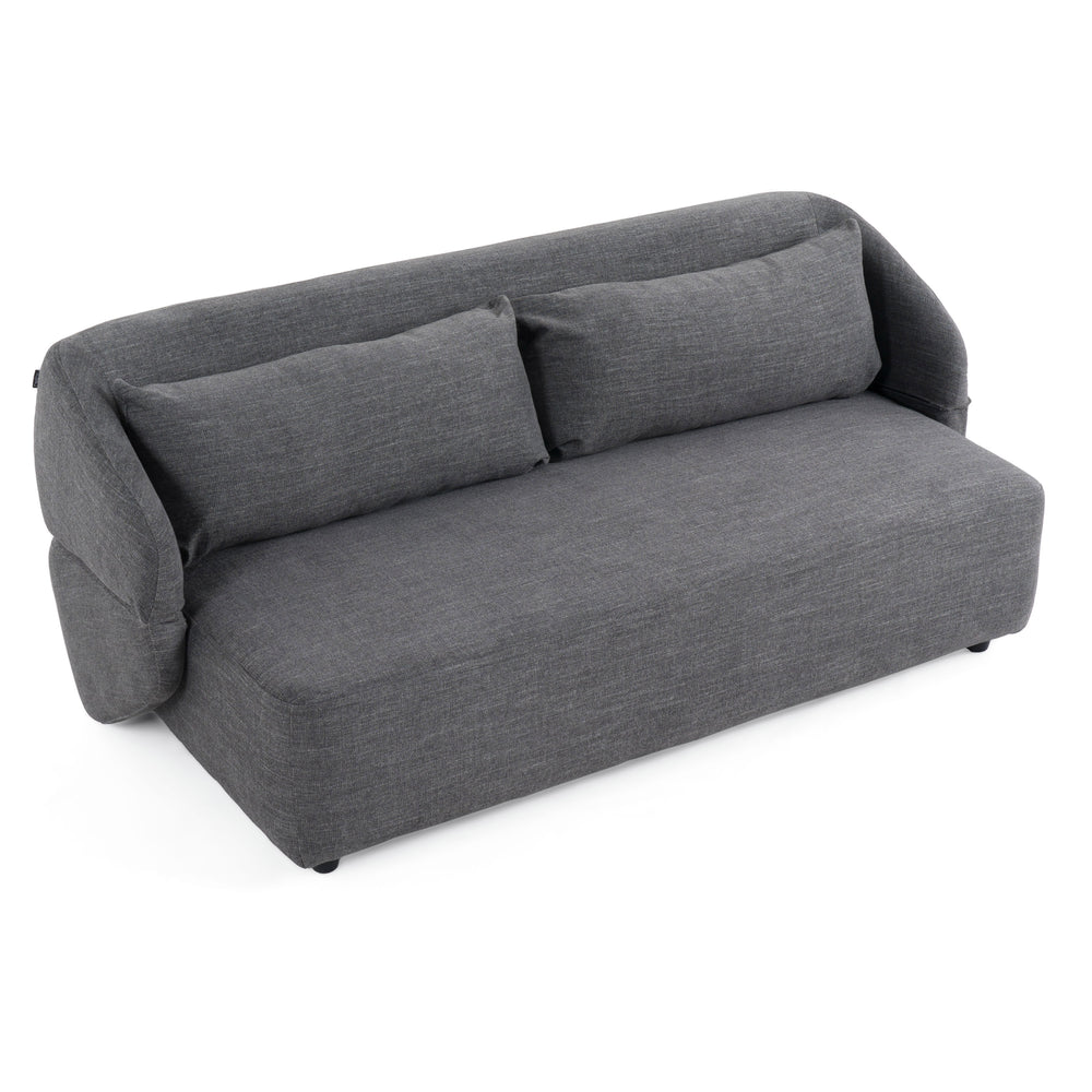Lerner - Modern Dark Grey Fabric Sofa Bed - View 4