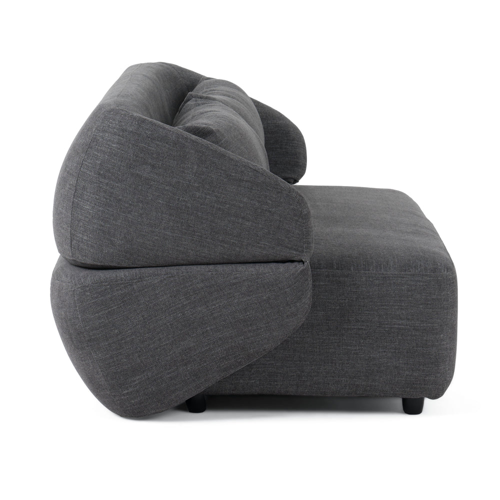 Lerner - Modern Dark Grey Fabric Sofa Bed - View 5