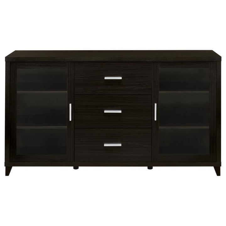 Lewes - 2 Door Engineered Wood TV Stand - Cappuccino TV Stand modern furniture Contempo Furniture