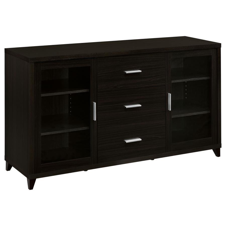 Lewes - 2 Door Engineered Wood TV Stand - Cappuccino TV Stand modern furniture Contempo Furniture