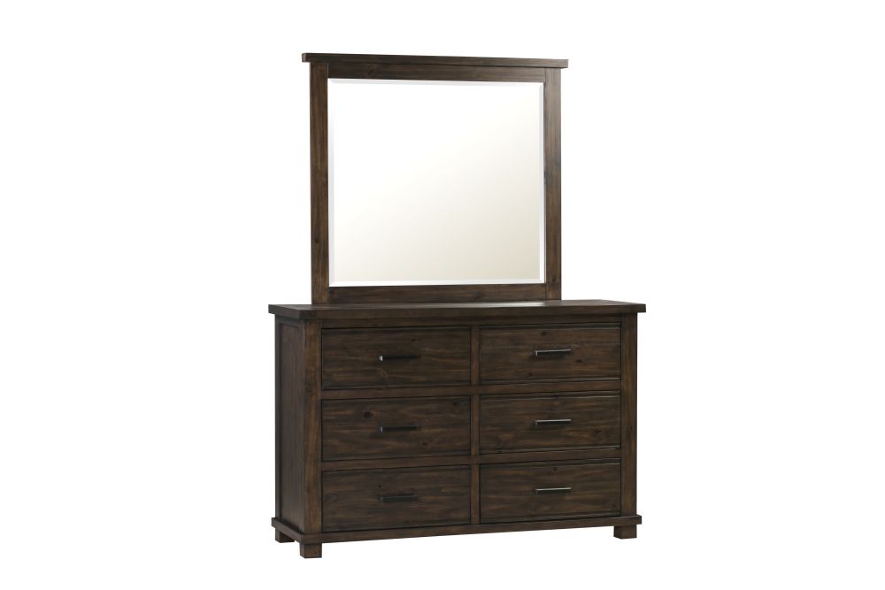Lewis Wood Frame Mirror in Mustard Seed Mirror modern furniture Contempo Furniture