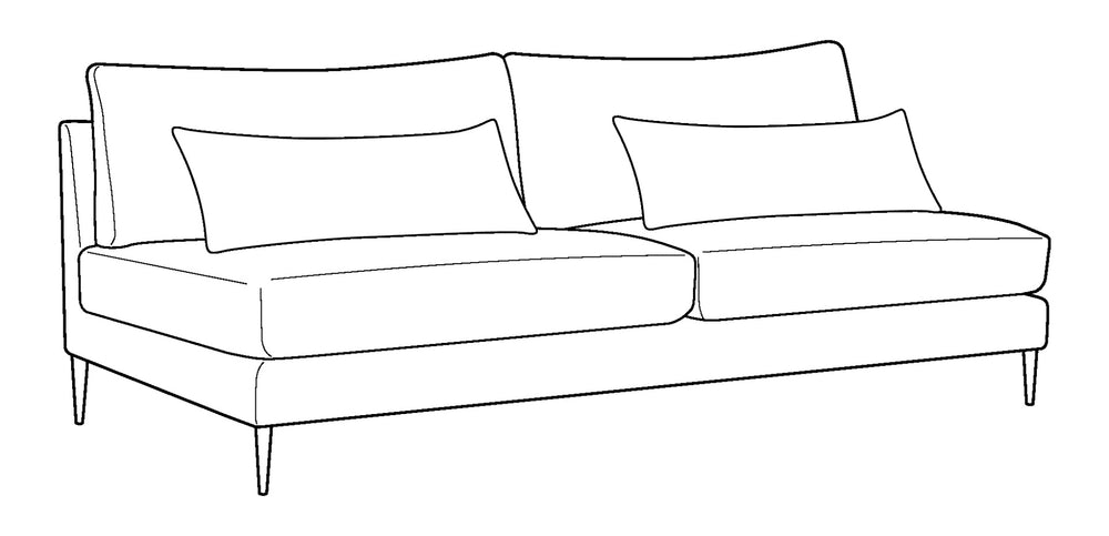 Luonto Liam Armless 87" 2-Sofa Module