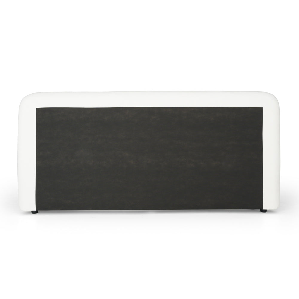 Liam - Modern Ivory Fabric Upholstered Bed - View 8