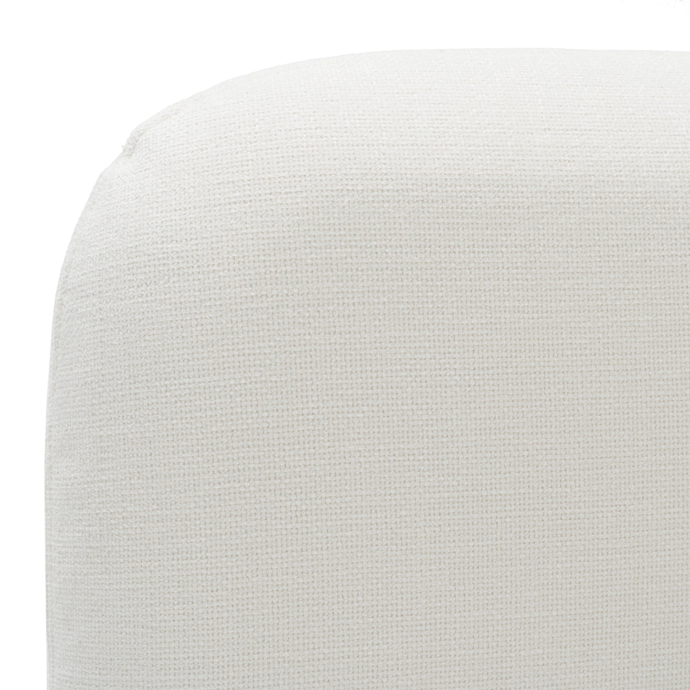 Liam - Modern Ivory Fabric Upholstered Bed - View 10