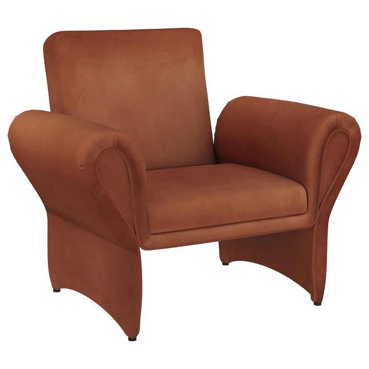 Liana - Upholstered Roll Arm Accent Armchair - Rust Arm Chair modern furniture Contempo Furniture