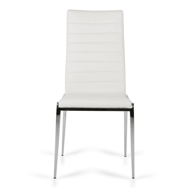 Libby - Modern White Leatherette Dining Chair (Set of 2)
