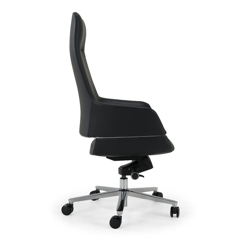 Liddell - Modern Black Leather Executive Office Chair - View 2