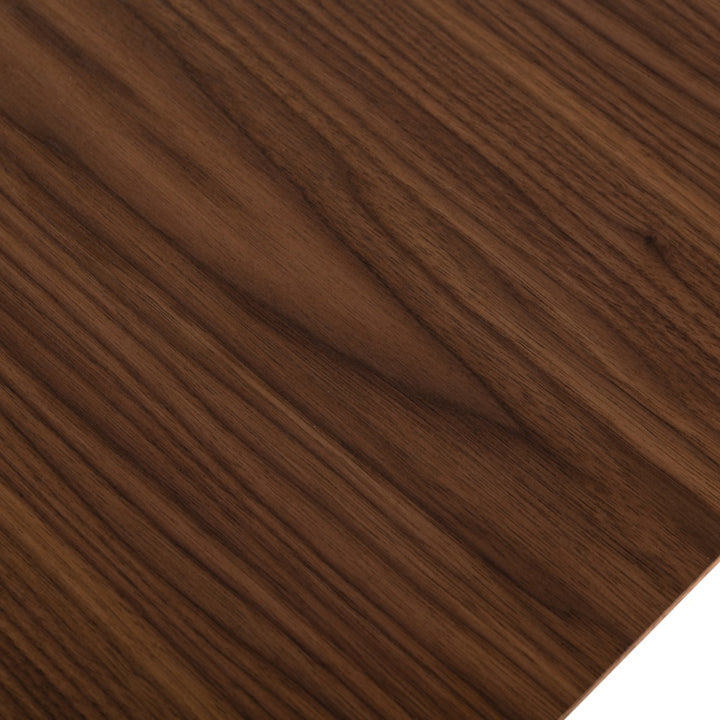 Livia - Modern Wenge &amp; Gold Stainless Steel Dining Table