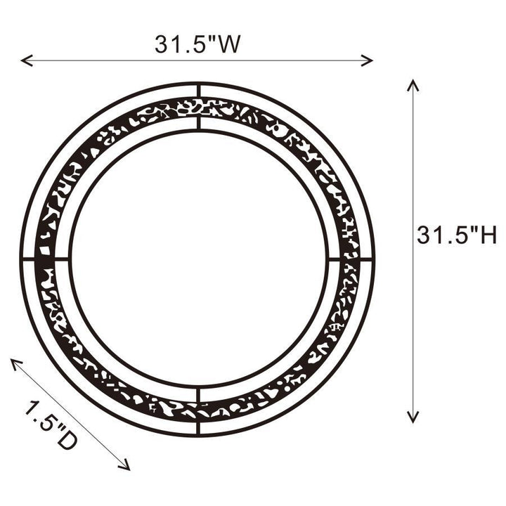 Lixue - Round Wall Mirror LED Lighting - Silver Wall Mirror modern furniture Contempo Furniture