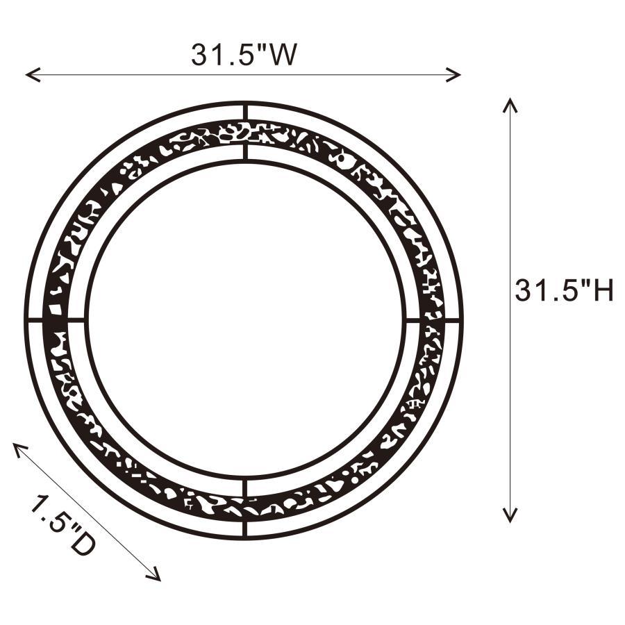 Lixue - Round Wall Mirror LED Lighting - Silver Wall Mirror modern furniture Contempo Furniture