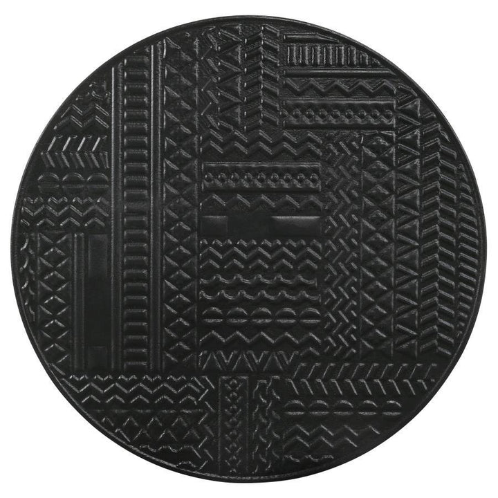 Loannis - 2 Piece Round Mango Wood Nesting Table - Matte Black Nesting Table modern furniture Contempo Furniture