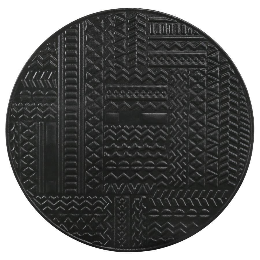 Loannis - 2 Piece Round Mango Wood Nesting Table - Matte Black Nesting Table modern furniture Contempo Furniture