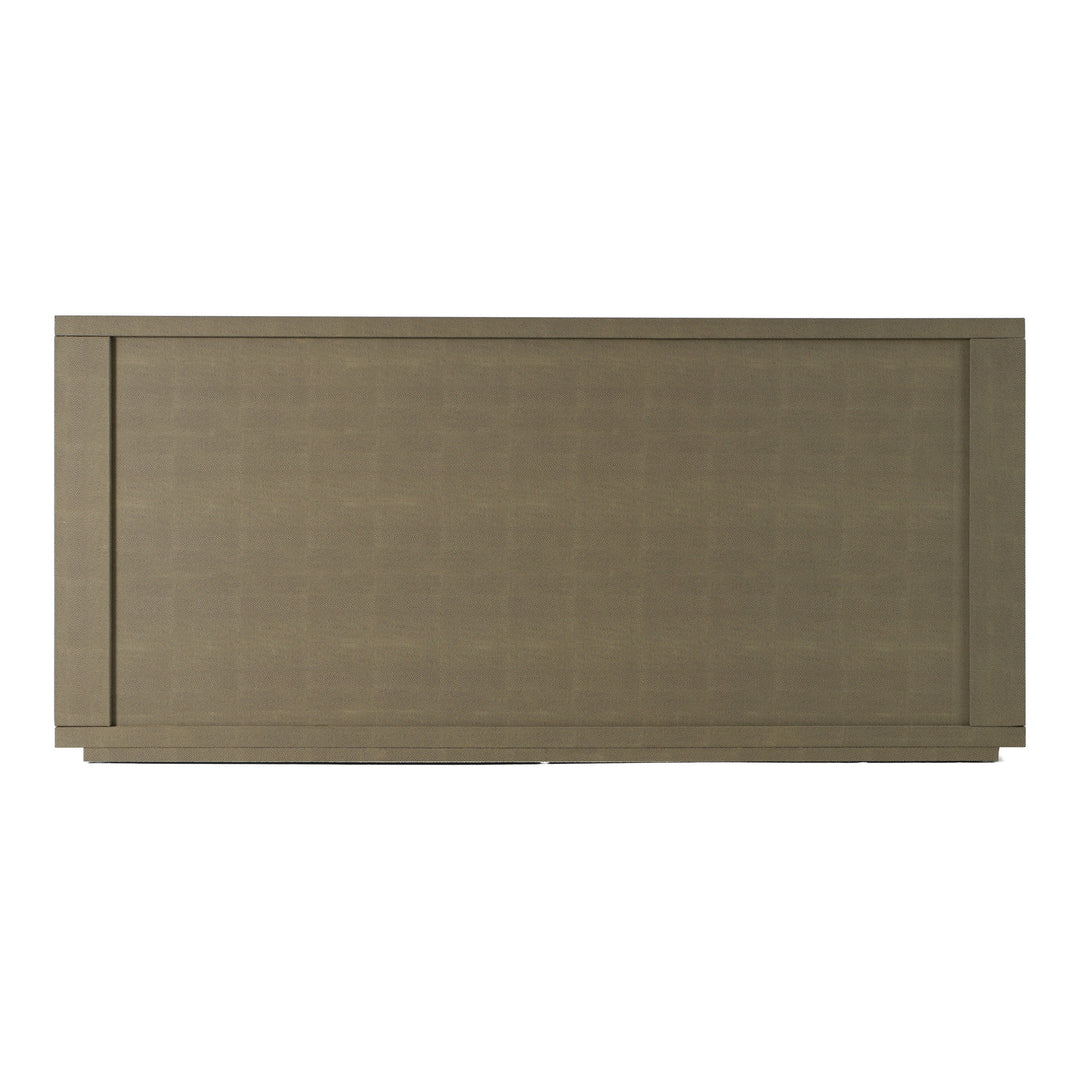 Lois - Modern Beige Shagreen + Brass Dresser
