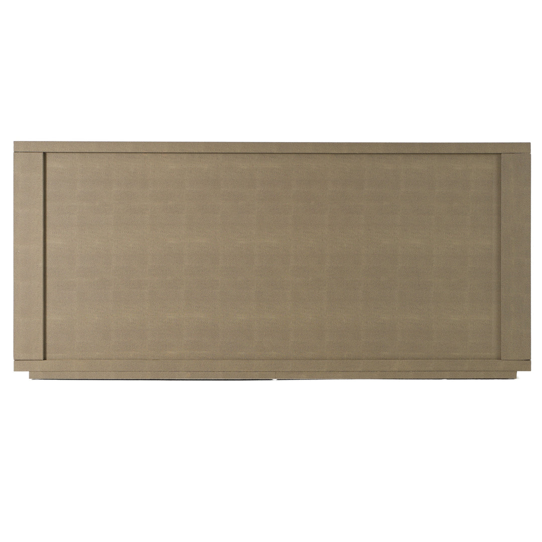 Lois - Modern Beige Shagreen + Brass Dresser