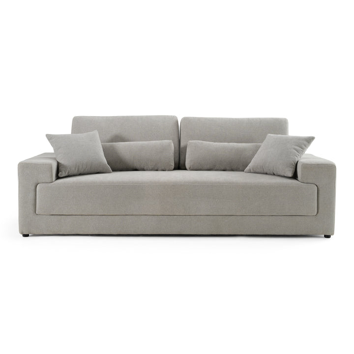 Loki - Modern Grey Fabric 3-Seat Sofa