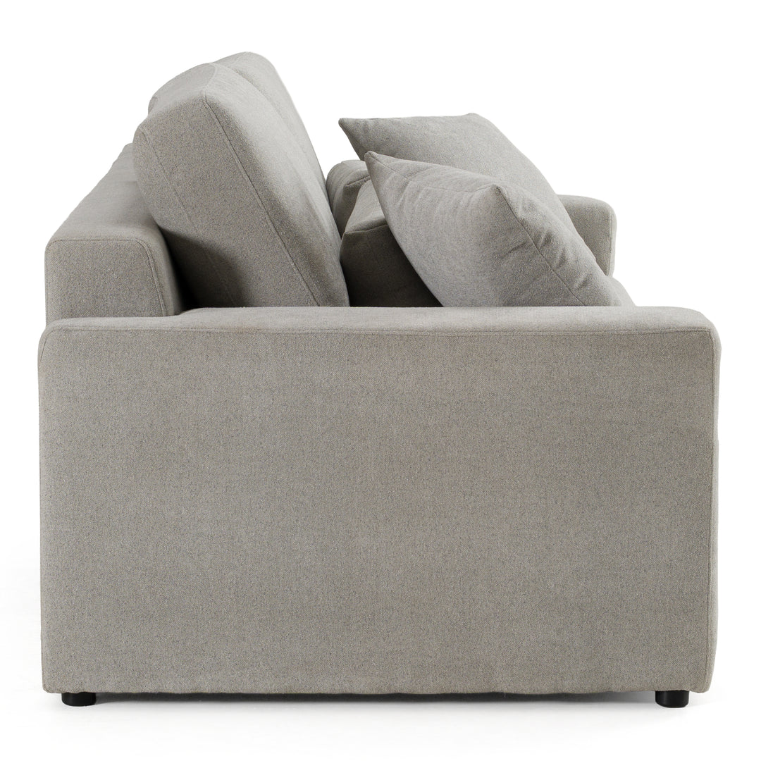Loki - Modern Grey Fabric 3-Seat Sofa