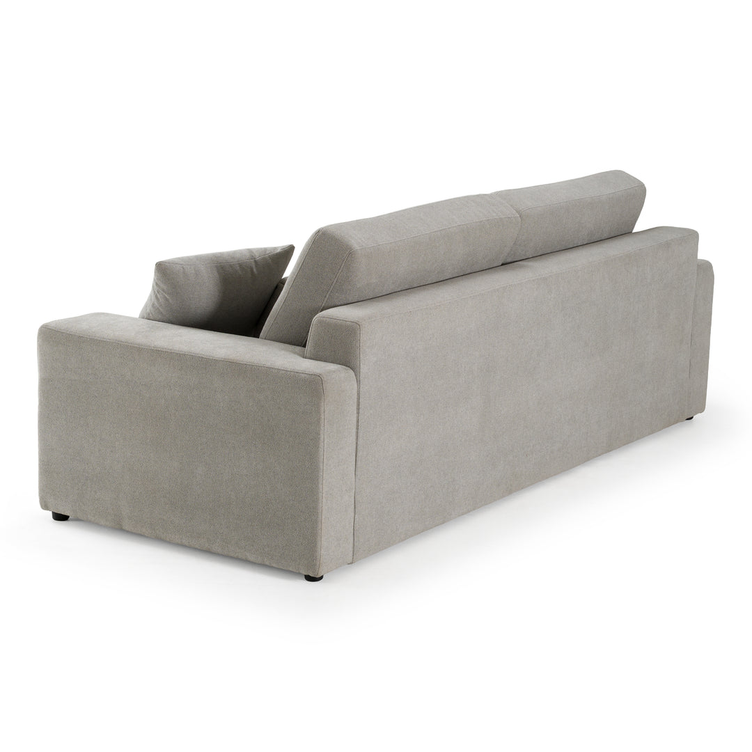 Loki - Modern Grey Fabric 3-Seat Sofa