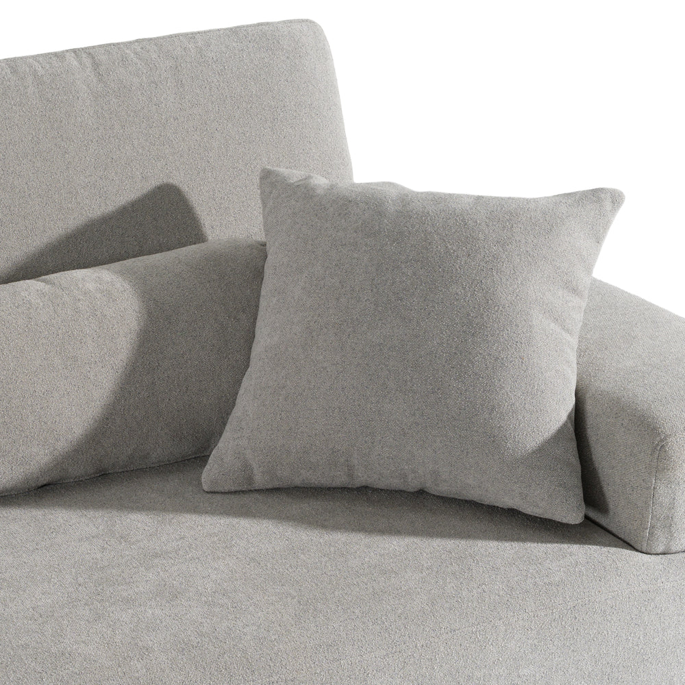 Loki - Modern Grey Fabric 3-Seat Sofa - View 5
