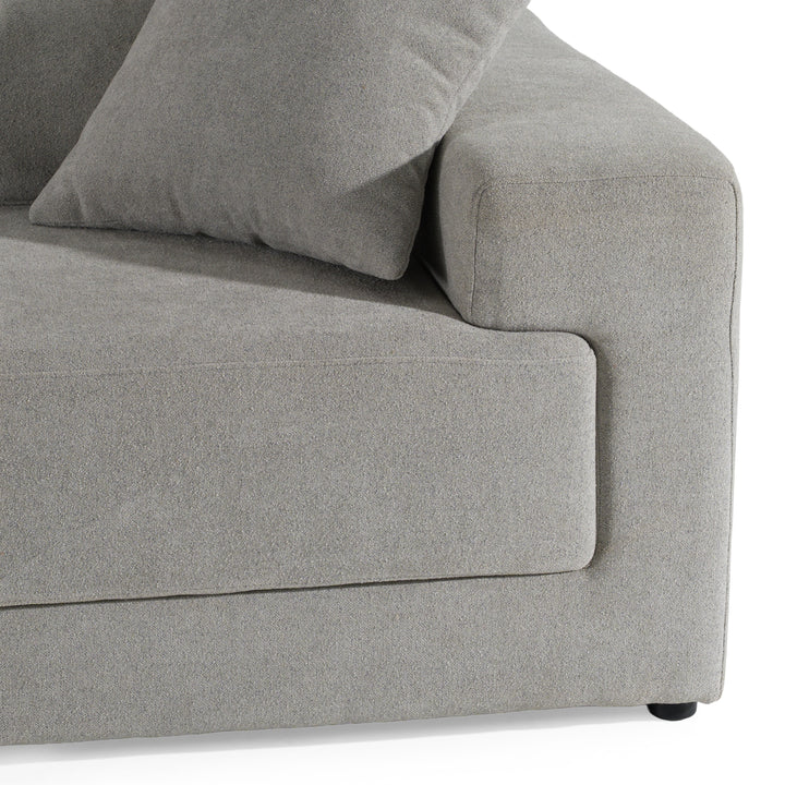 Loki - Modern Grey Fabric 3-Seat Sofa