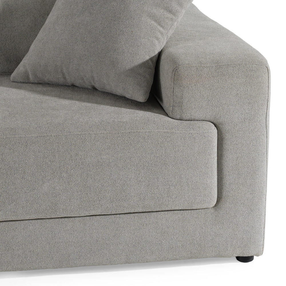 Loki - Modern Grey Fabric 3-Seat Sofa - View 6