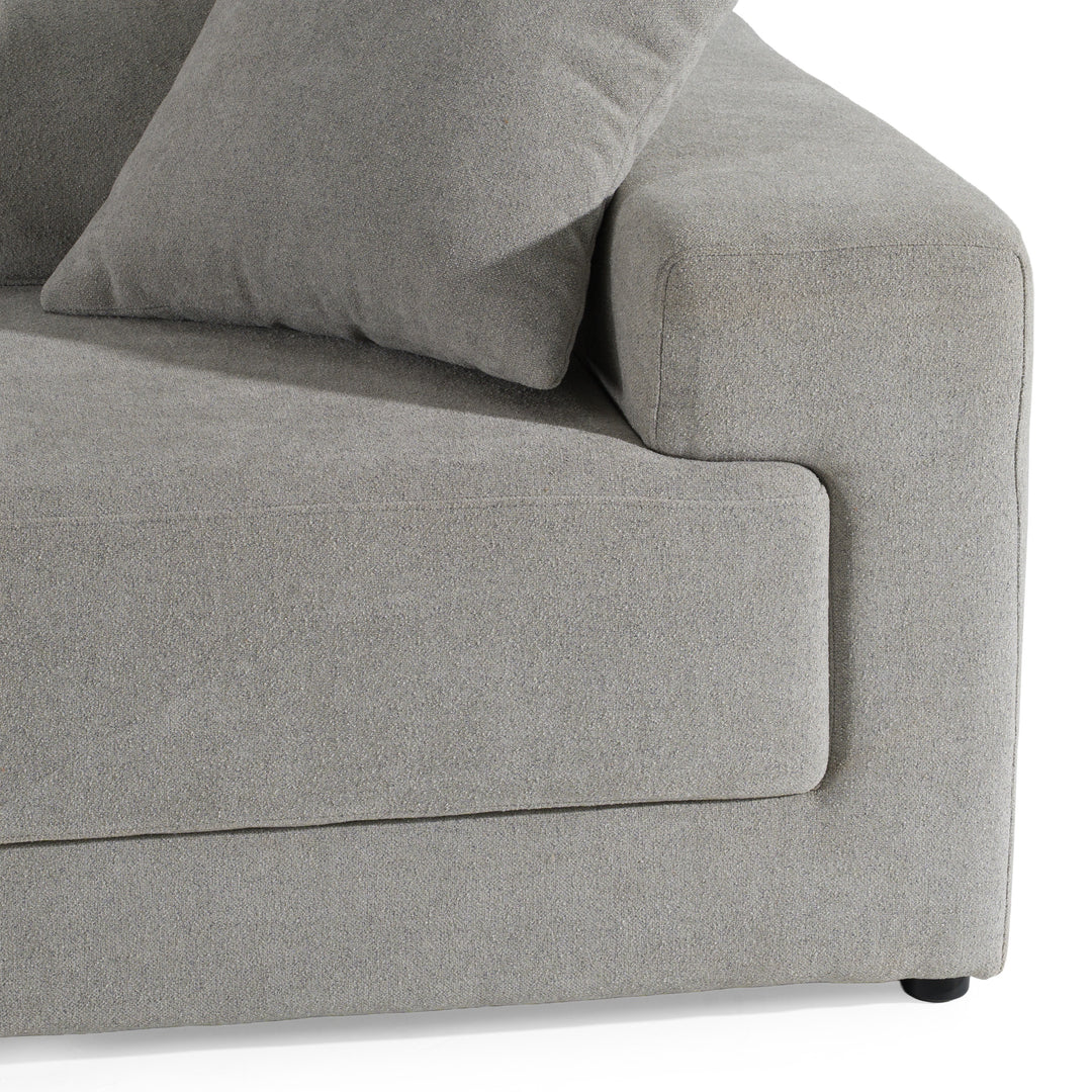 Loki - Modern Grey Fabric 3-Seat Sofa