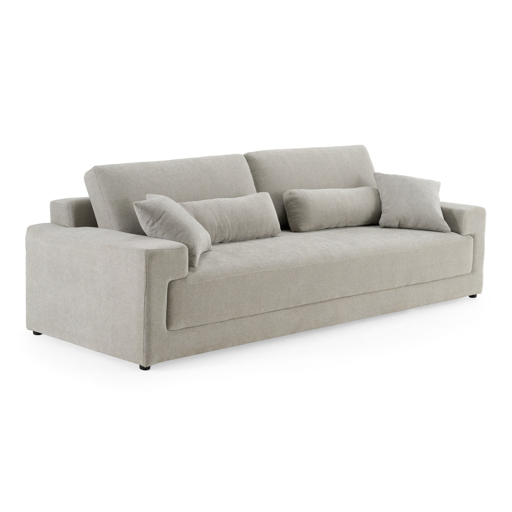Loki - Modern Grey Fabric 4-Seat Sofa - View 2