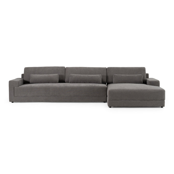 Loki - Modern Grey Fabric Right Facing Sectional Sofa