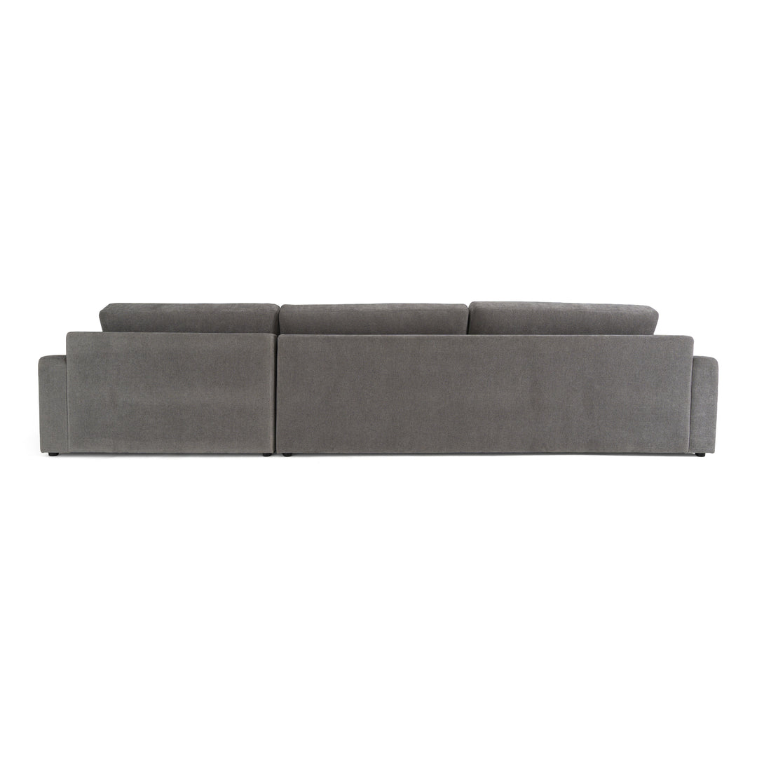 Loki - Modern Grey Fabric Right Facing Sectional Sofa