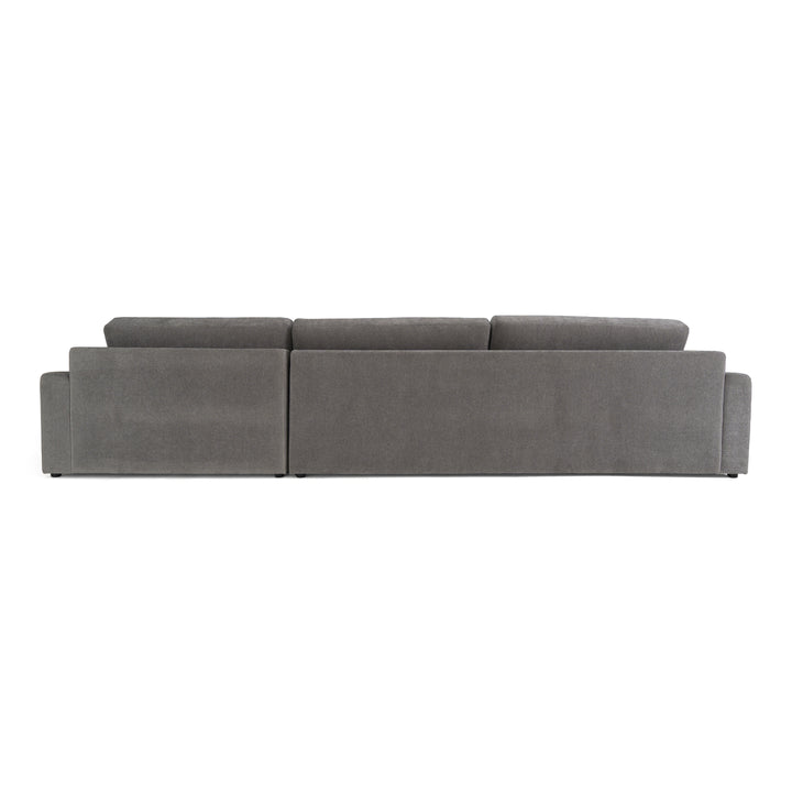Loki - Modern Grey Fabric Right Facing Sectional Sofa
