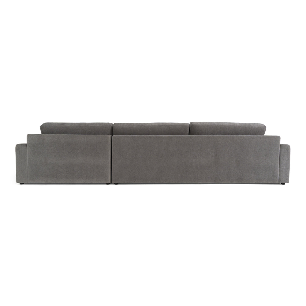 Loki - Modern Grey Fabric Right Facing Sectional Sofa - View 4