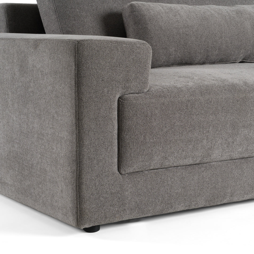 Loki - Modern Grey Fabric Right Facing Sectional Sofa