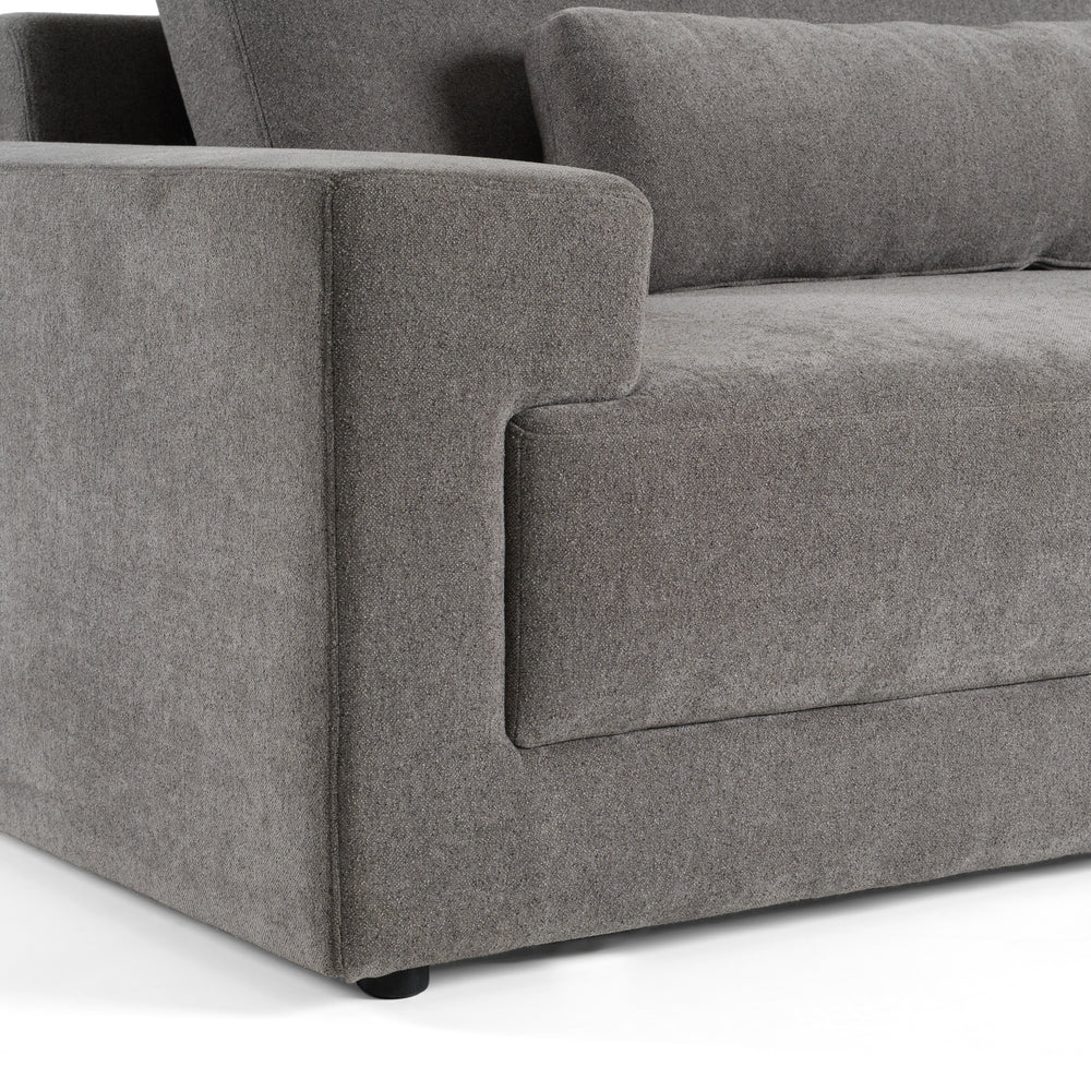 Loki - Modern Grey Fabric Right Facing Sectional Sofa - View 5