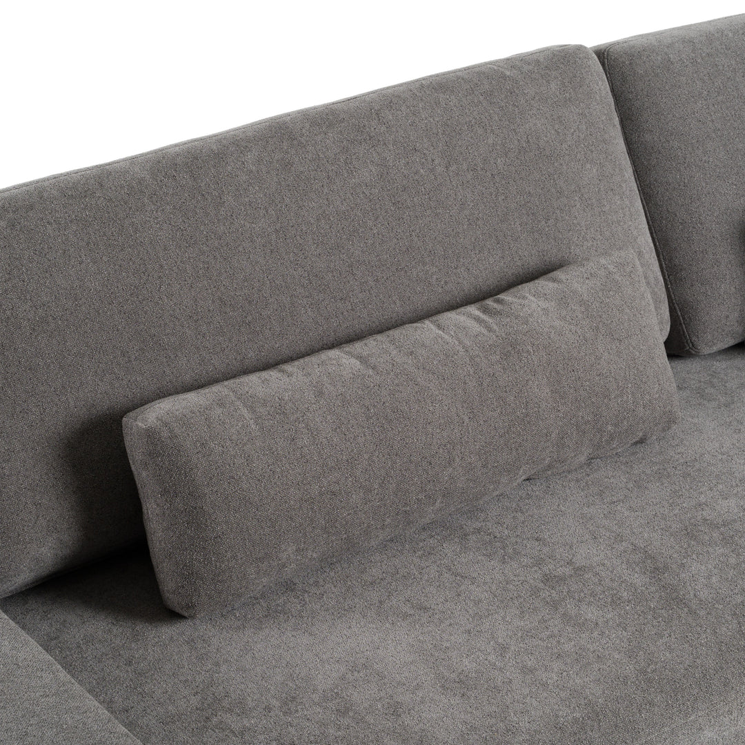 Loki - Modern Grey Fabric Right Facing Sectional Sofa