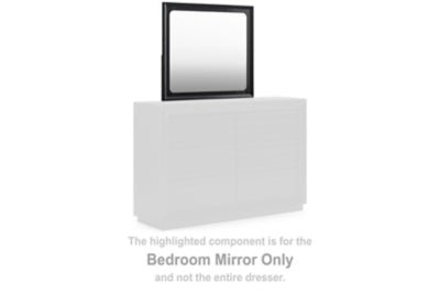 Londer Bedroom Mirror - Black Mirror modern furniture Contempo Furniture