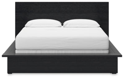 Londer California King Panel Bed - Black Panel Bed modern furniture Contempo Furniture