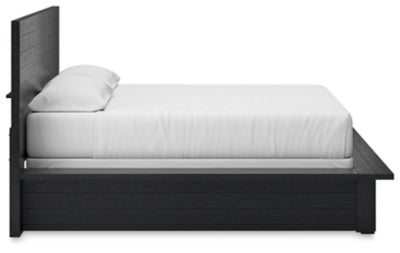 Londer California King Panel Bed - Black Panel Bed modern furniture Contempo Furniture