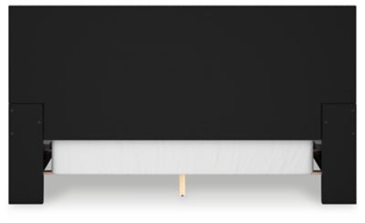 Londer California King Panel Bed - Black Panel Bed modern furniture Contempo Furniture