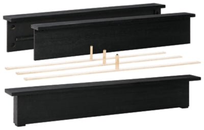 Londer California King Panel Footboard with Rails - Black Rails modern furniture Contempo Furniture