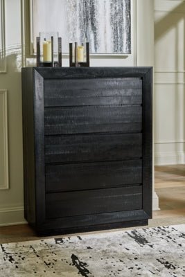Londer Chest of Drawers - Black Accent Chest modern furniture Contempo Furniture