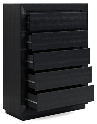 Londer Chest of Drawers - Black Accent Chest modern furniture Contempo Furniture