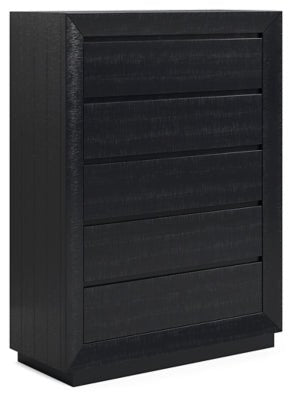 Londer Chest of Drawers - Black Accent Chest modern furniture Contempo Furniture