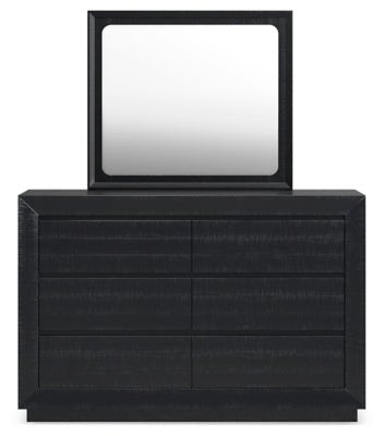 Londer Dresser and Mirror - Black Dresser & Mirror modern furniture Contempo Furniture